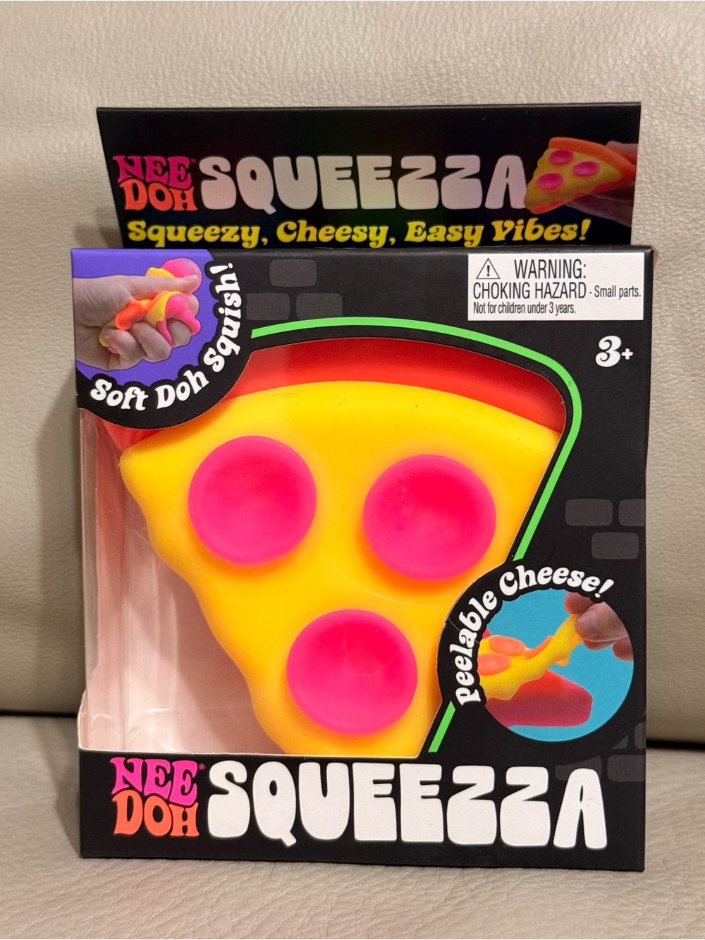 NEW NeeDoh Squeezza Pizza Slice Squishy Fidget Toy Schylling Authentic
